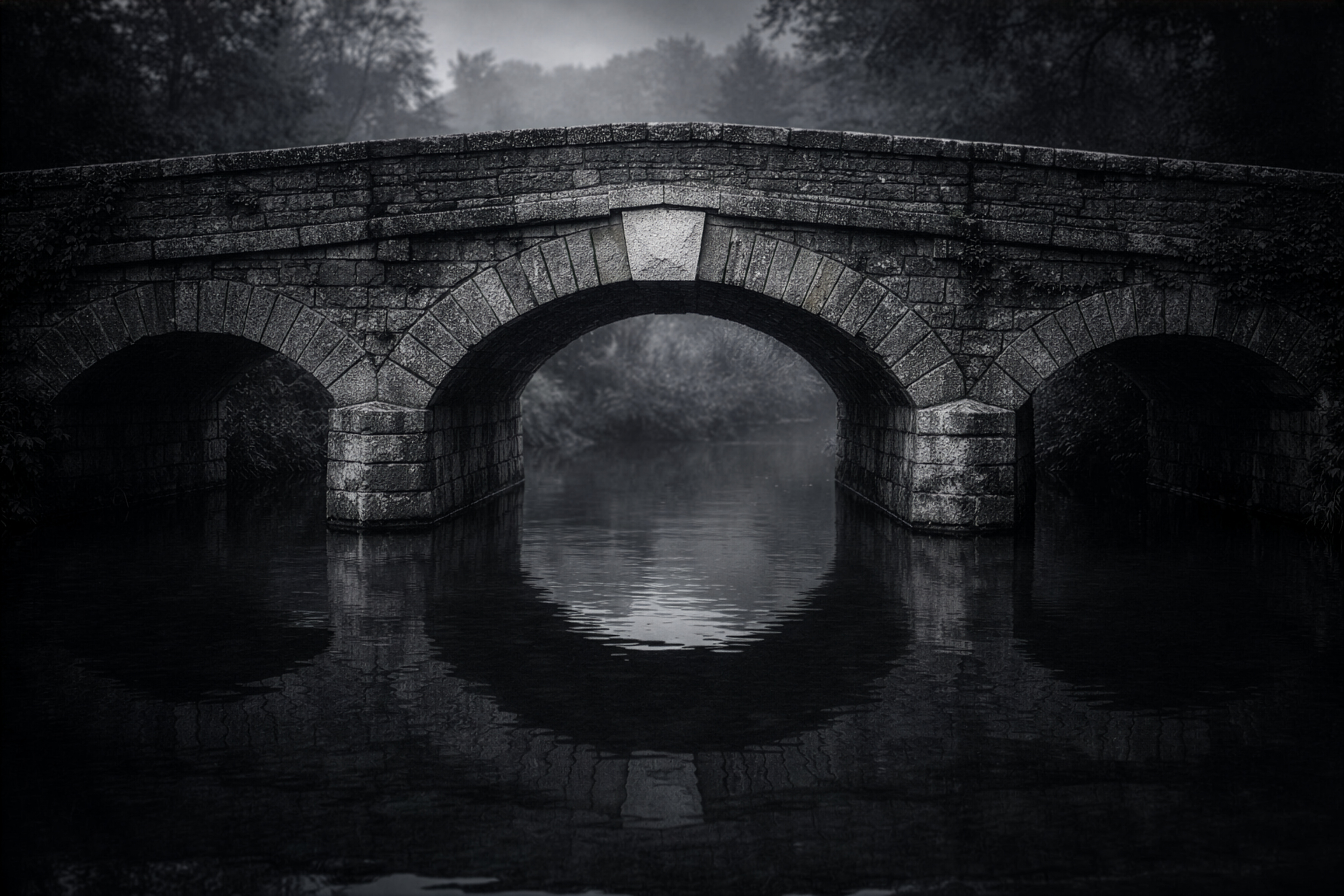 Atmospheric stone bridge